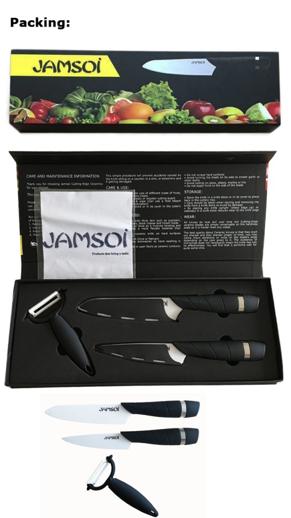  Jamsoi Ceramic knife set